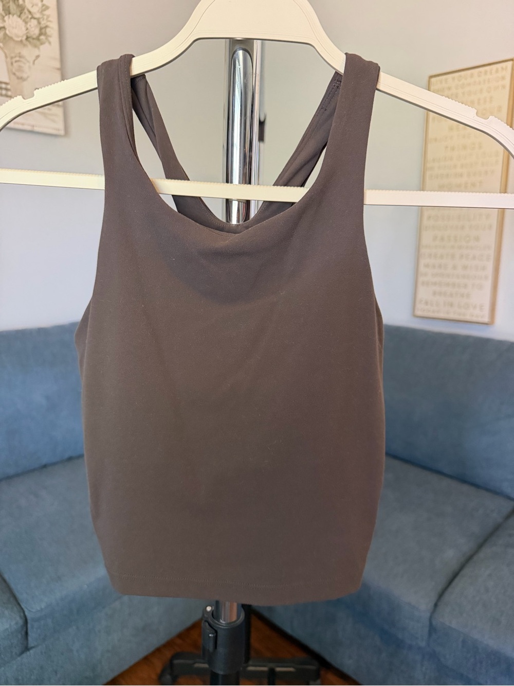 Athleta Chocolate Brown Racerback Tank